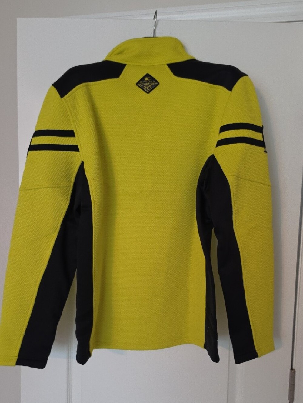 Spyder Men's Neon Yellow & Black Half-Zip Performance Fleece - Picture 4 of 4